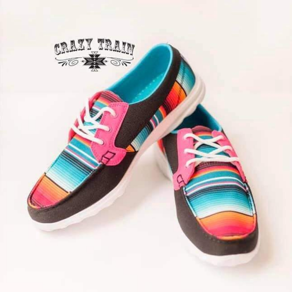 Crazy Train serape shoes loafers